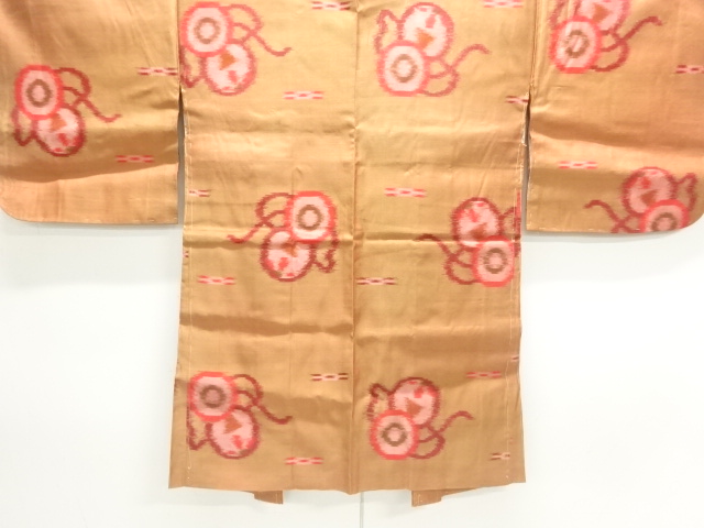 JAPANESE ANTIQUE HAORI / TAISHO ROMAN STYLE / SILK / MEISEN / WOVEN DRUM